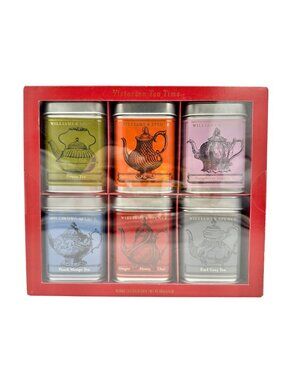 Victorian Tea Time Gift Set 6 Tins With 90 Tea Bags By Williams & Spence NEW